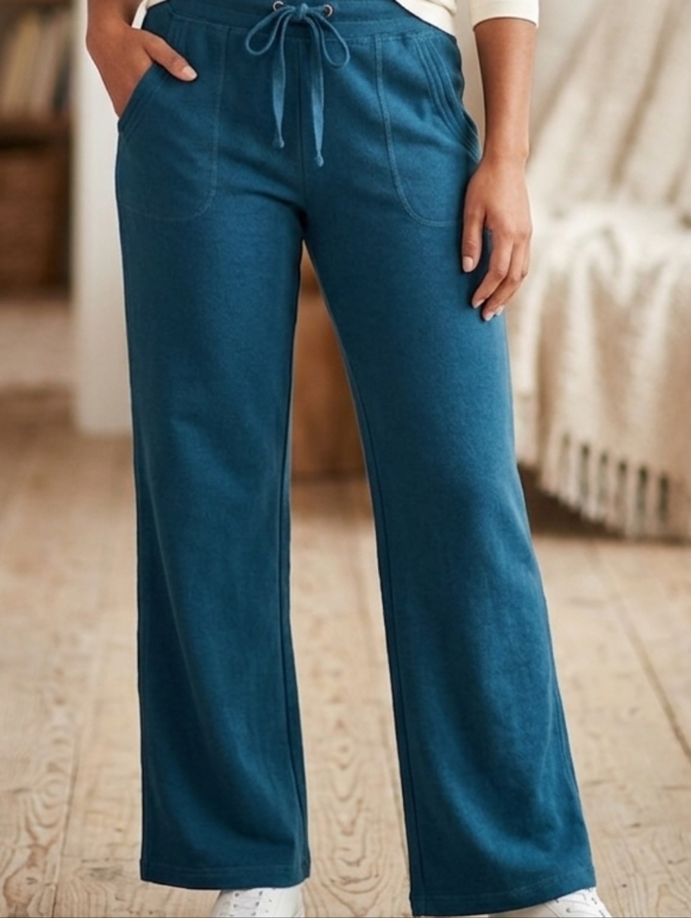 Mossimo Supply Co. Teal Wide-Leg Drawstring Pants #235